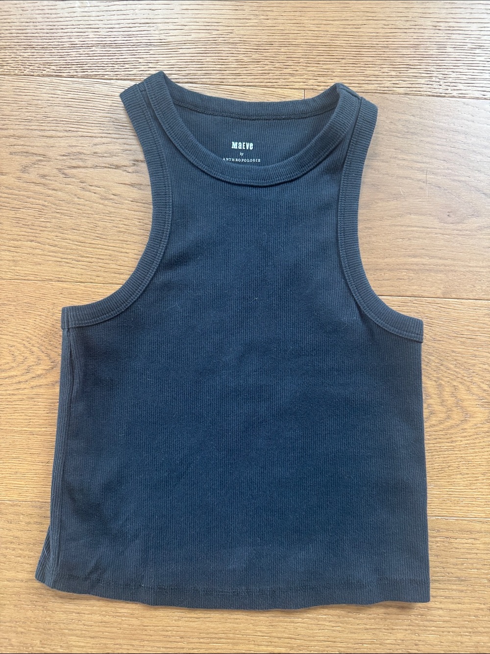 Maeve Kids Black Ribbed Tank